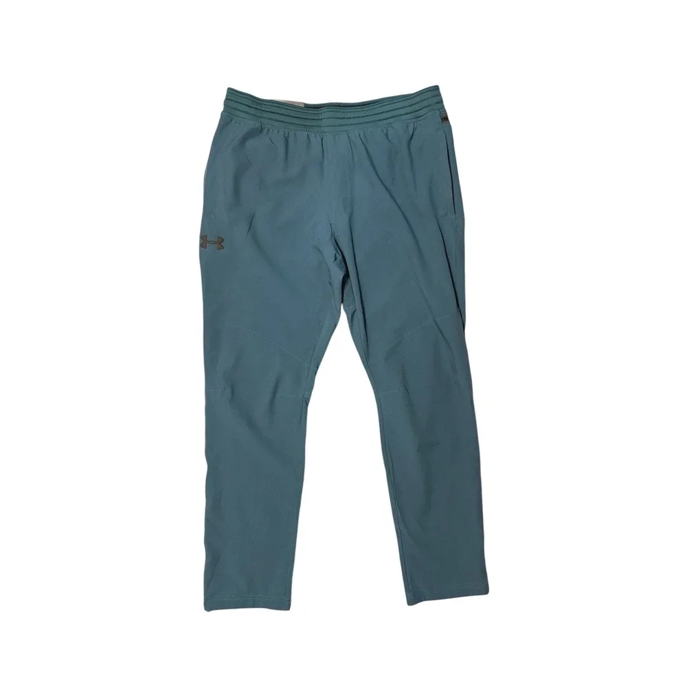 Under Armour Mens Tapered Leg Athletic Training Pants Teal‎ Blue XL NWT - Picture 2 of 10